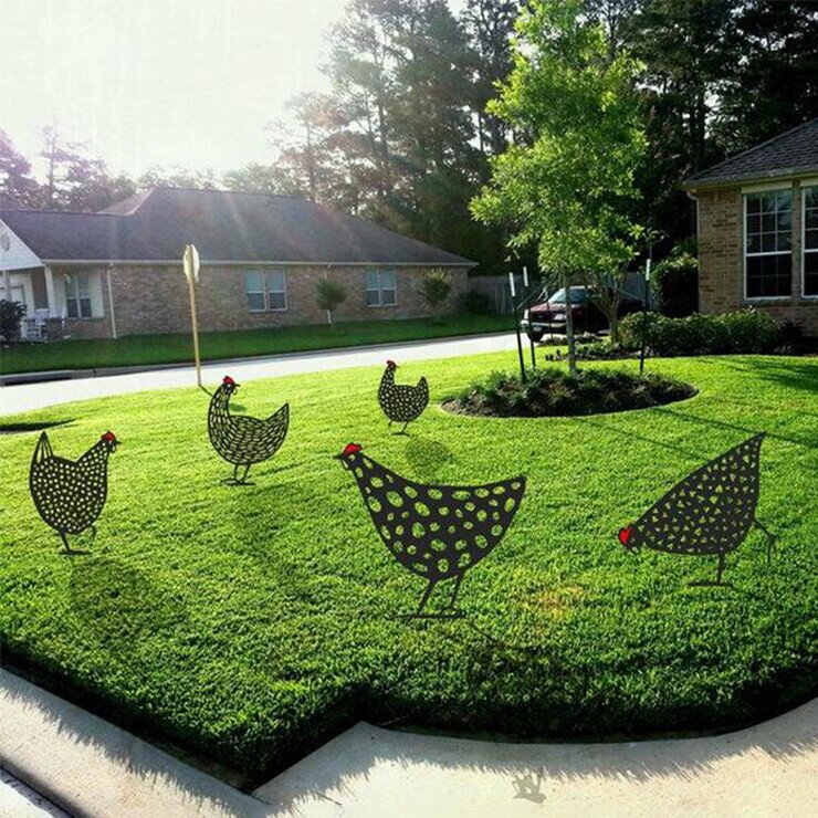 Chicken Art (Garden) Steel Material