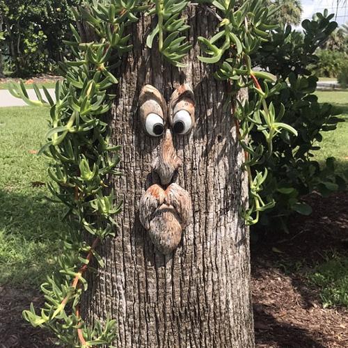 Outdoor Tree Emoji Decor