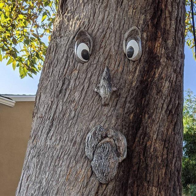 Outdoor Tree Emoji Decor